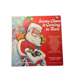 Peter Pan Records Santa Claus is Coming to Town Vinyl Record The Peppermint
